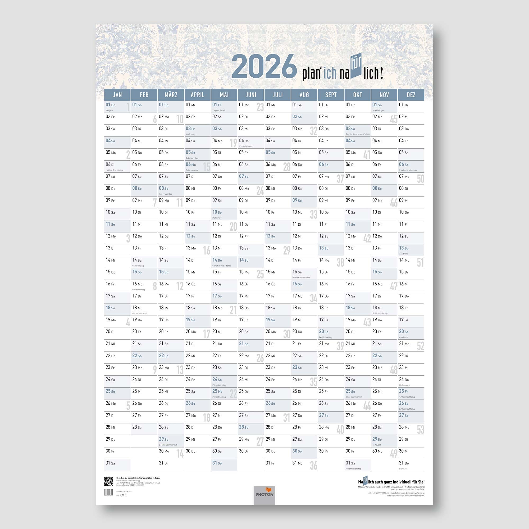PHOTON® TÜRplaner 2026