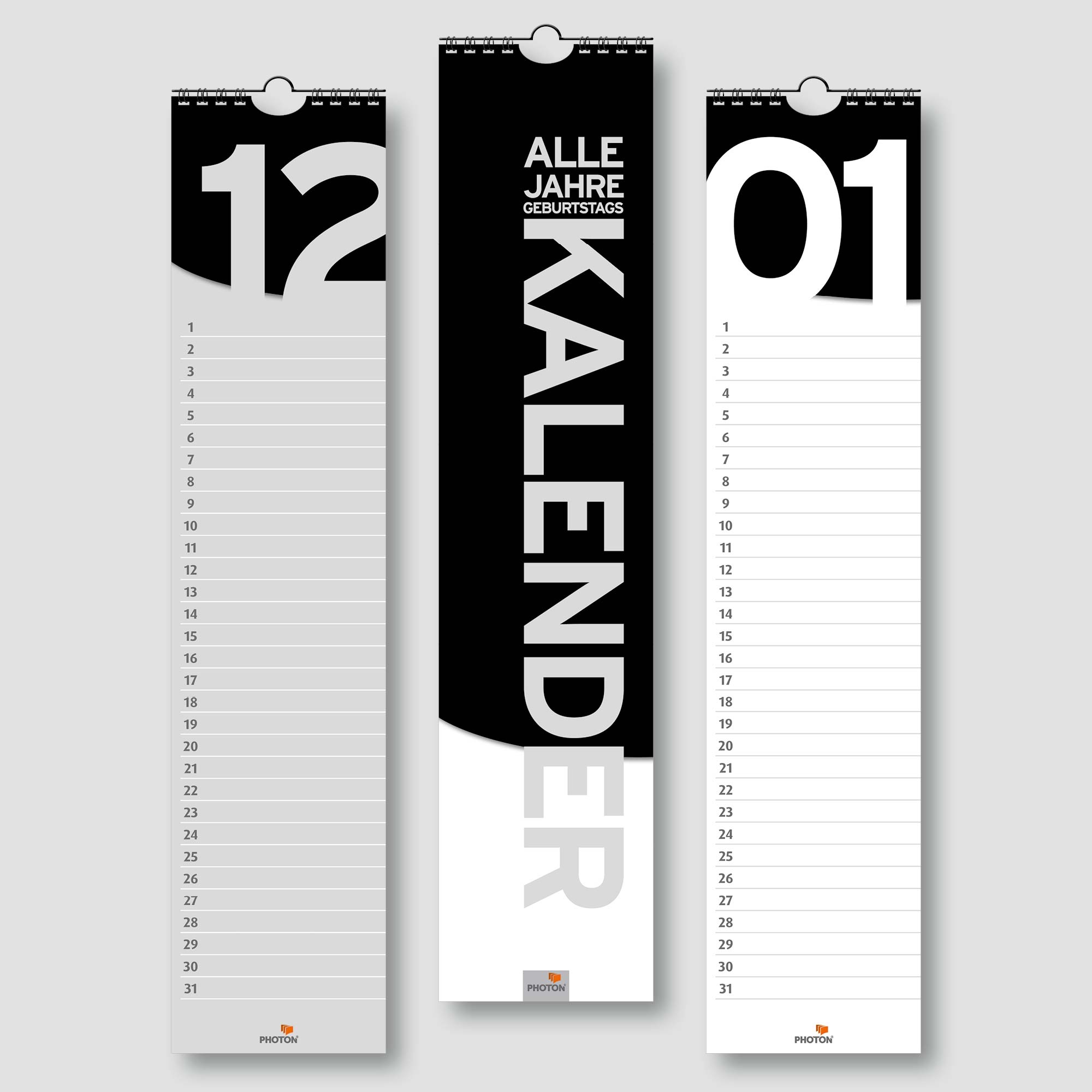 PHOTON® Geburtstagskalender „ALLE JAHRE“