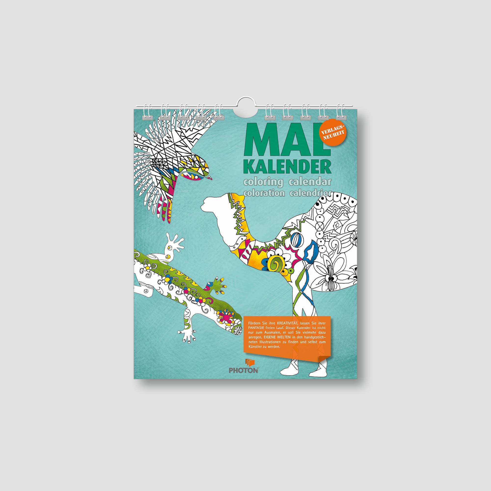PHOTON® Malkalender „Tiere“
