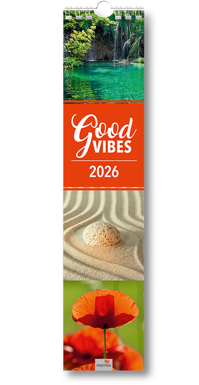 PHOTON® Streifenkalender Good Vibes 2026 PHOTON® Streifenkalender Good Vibes 2026